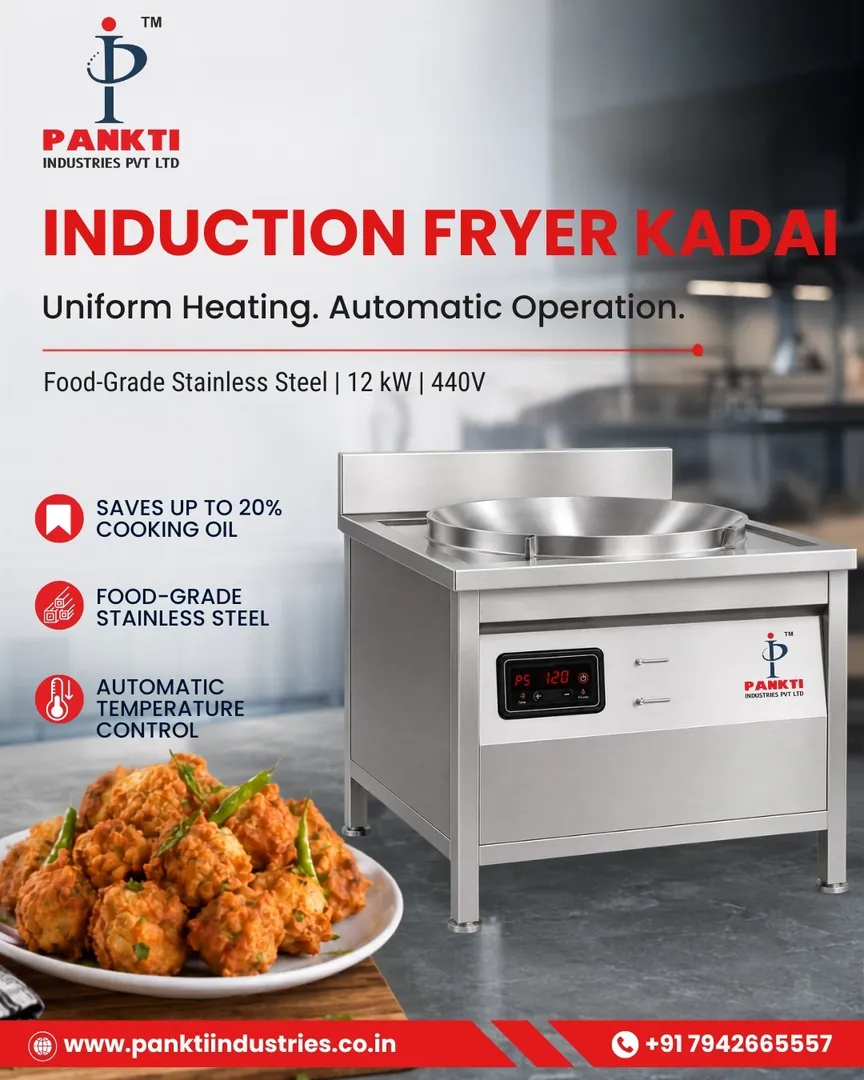 Top Induction Fryer Kadai Manufacturer in Ahmedabad| PANKTI INDUSTRIES PVT.LTD