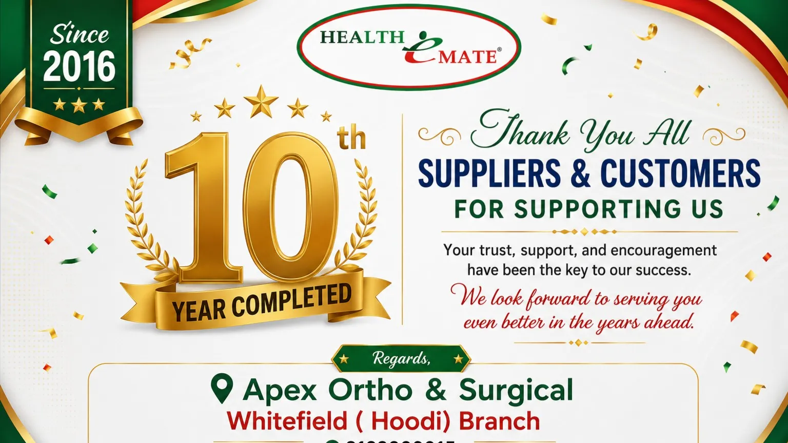 Celebrating 10th Year Anniversary