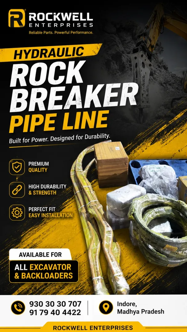 Rock Breaker Pipeline Kit for Excavator & Backhoe Loader – Complete Guide by Rockwell Enterprises
