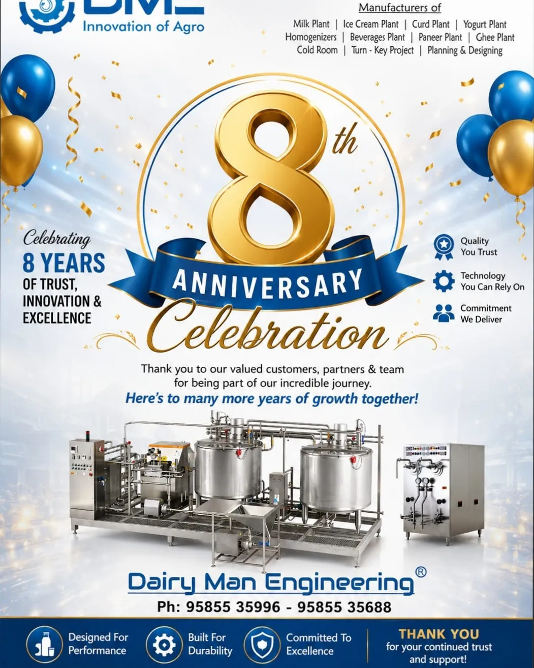 Dairy equipment manufacturer in Coimbatore