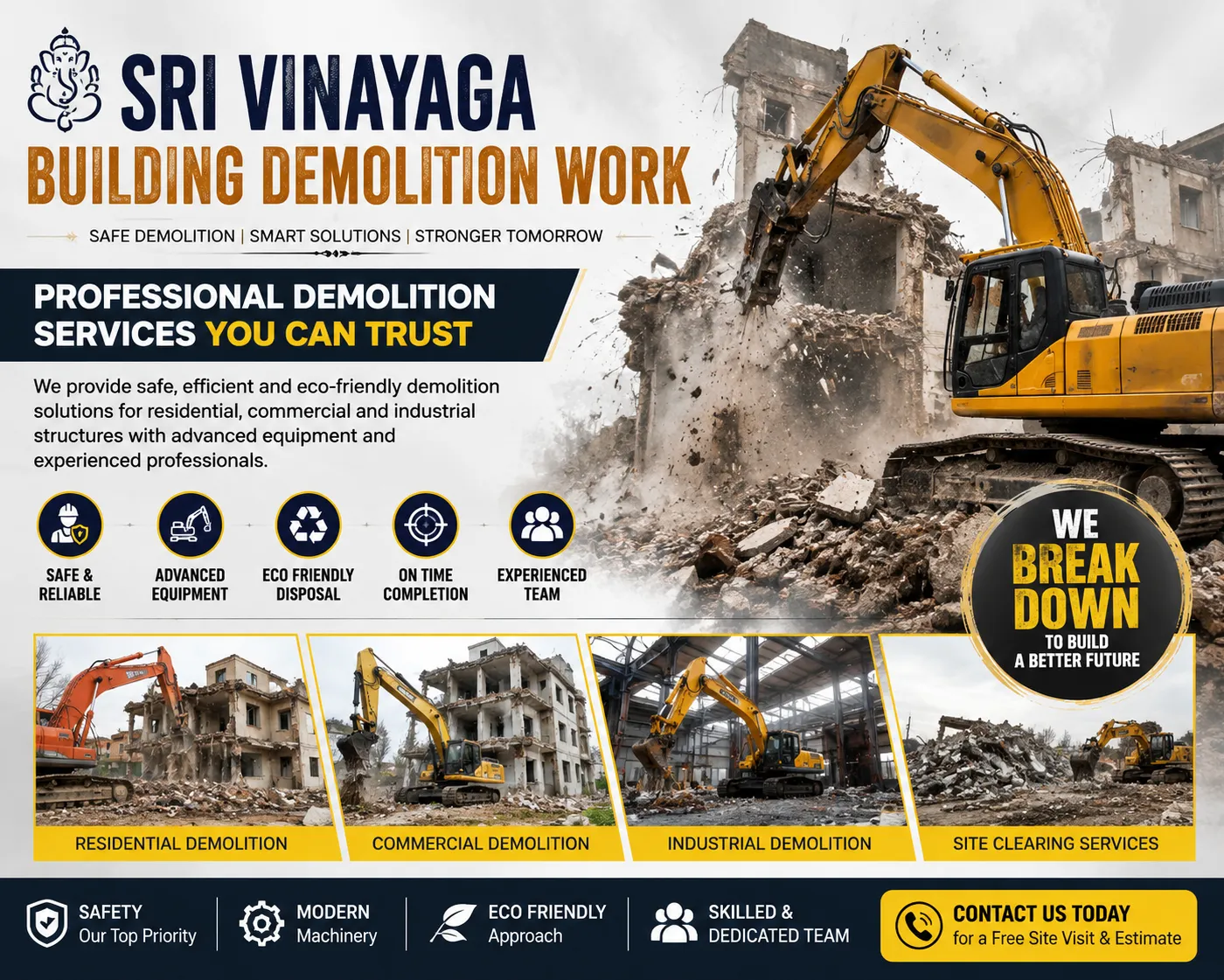 Professional Building Demolition & Site Clearance Services in Coimbatore