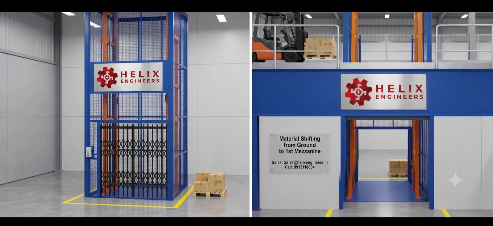 2 Ton industrial goods lift