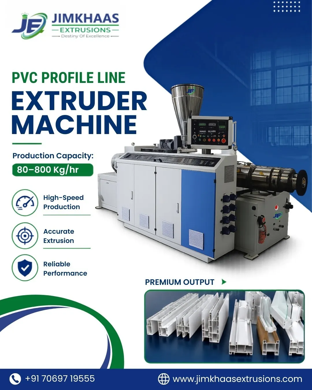 High-Quality PVC Profile Extrusion Line in Ahmedabad | JIMKHAAS EXTRUSIONS