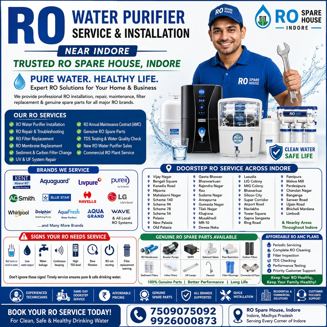 RO WATER PURIFIER SERVICE AND INSTALLATION IN INDORE