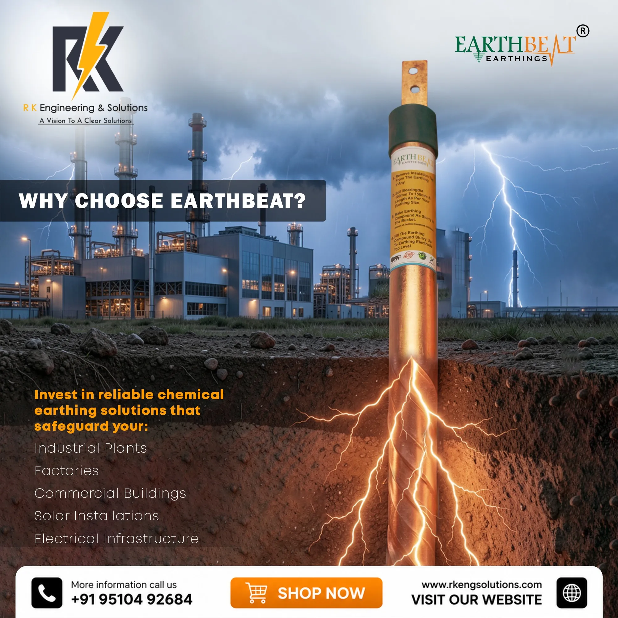 Chemical Earthing Electrode Manufacturer in Ahmedabad| R K Engineering & Solutions