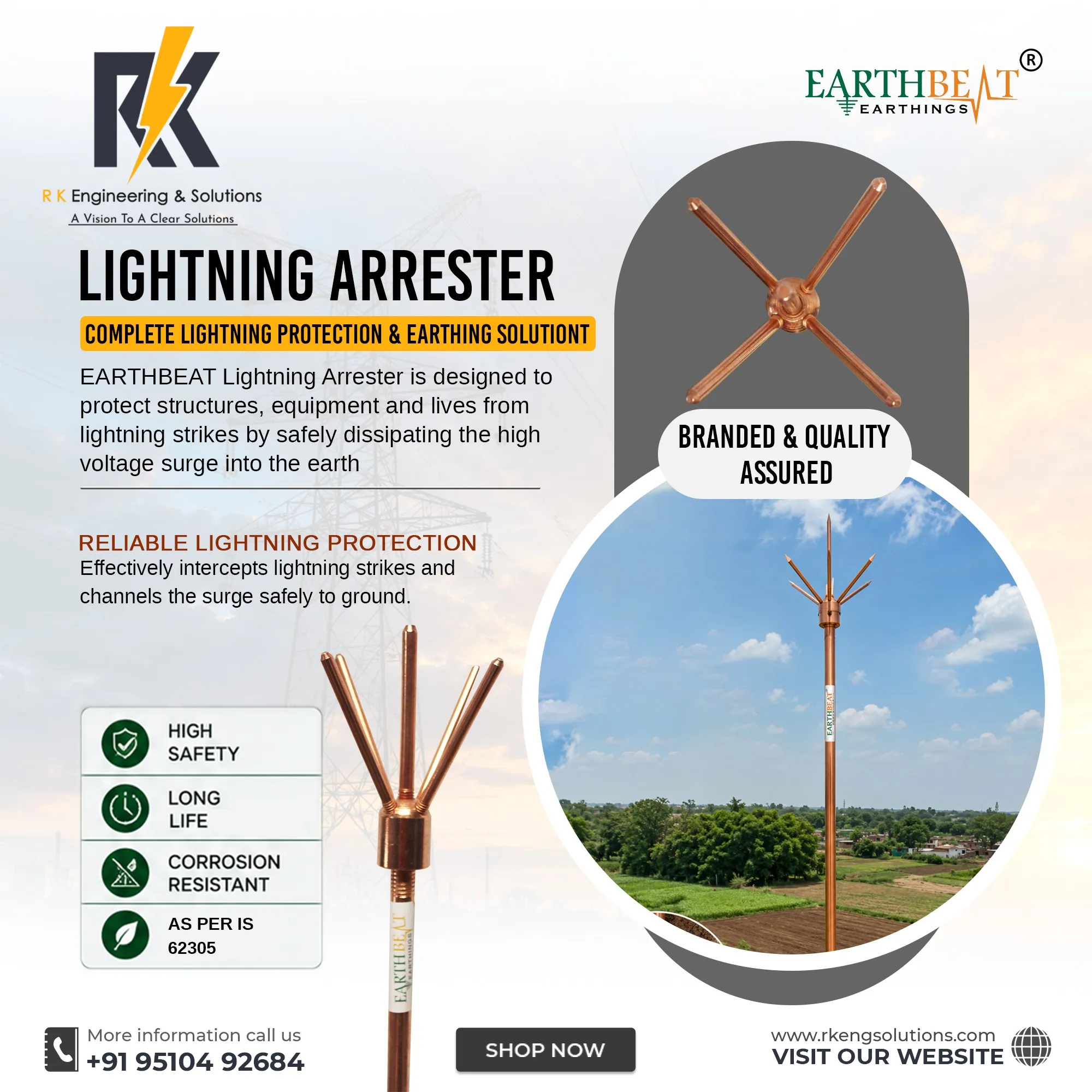 Lightning Arrester Manufacturer in Ahmedabad| R K Engineering & Solutions