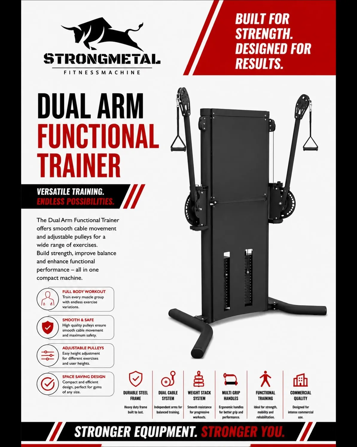 Dual Arm Functional Trainer | Commercial Gym Equipment Manufacturer in Pune
