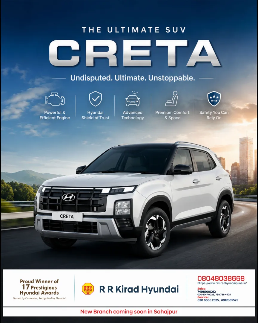 Go on more than just drives with your favourite Hyundai CRETA at Newcar Showroom Hadapsar Pune MH 12