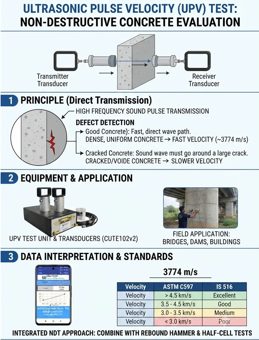 How Does UPV Testing Help Detect Internal Deformity in Concrete Structure
