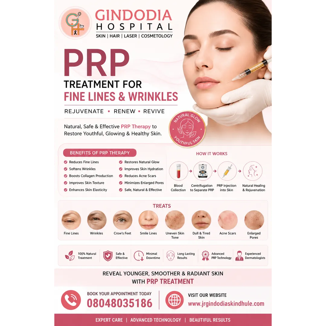 PRP Treatment for Fine Lines and Wrinkles | Gindodia Hospital