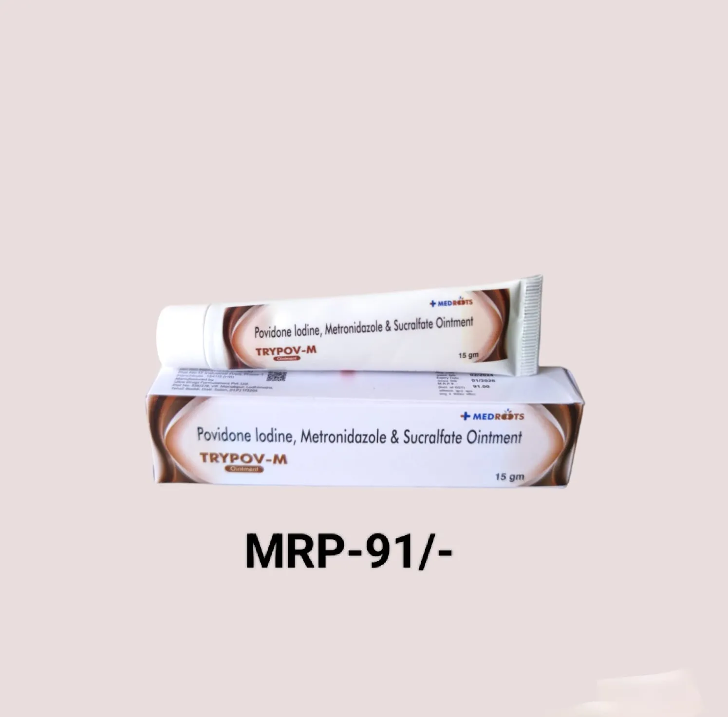 TRYPOV-M Ointment
Povidone-Iodine 5.0% w/w + Sucralfate 7.0% w/w + Metronidazole 1.0% w/w
Advanced T...