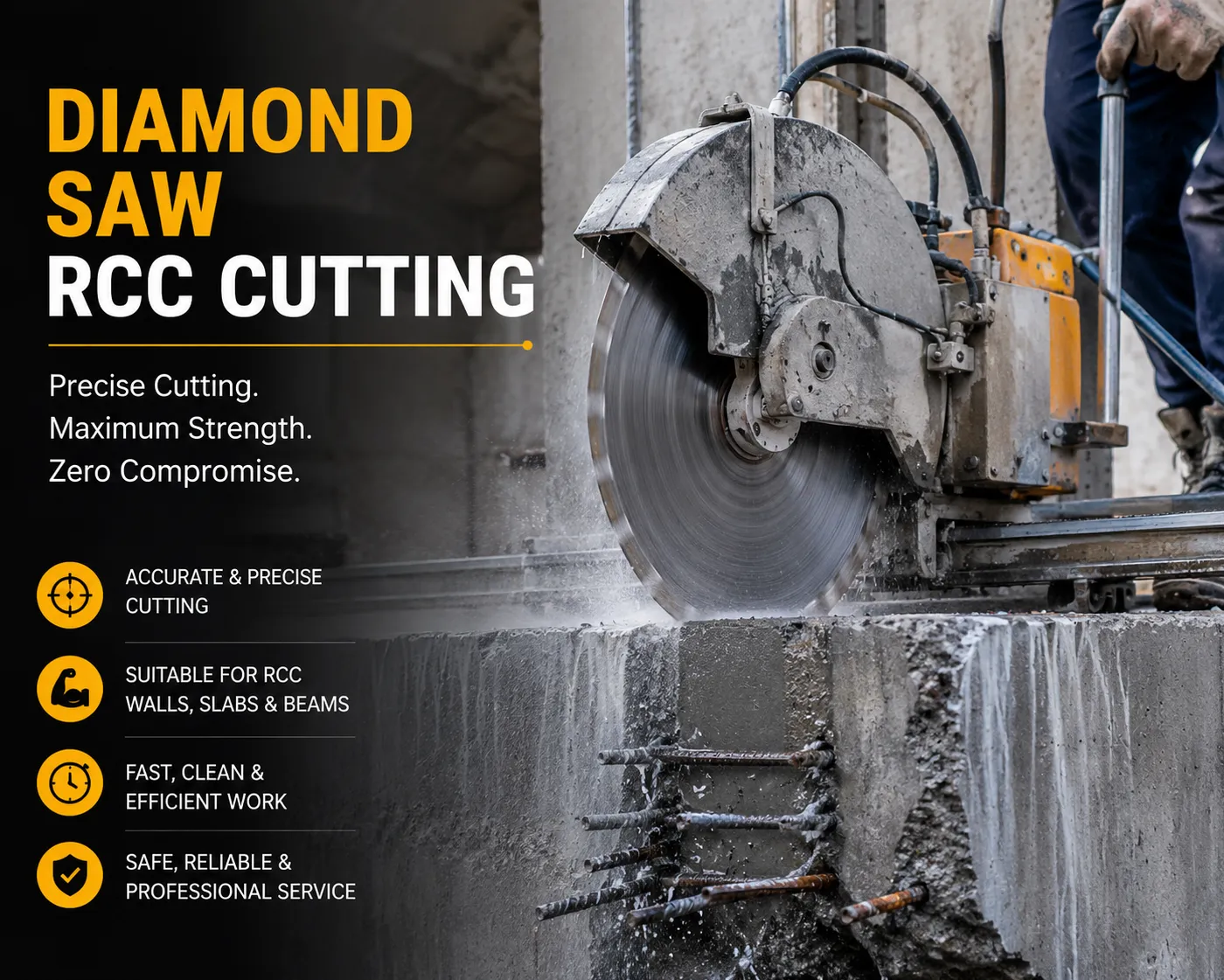 Diamond Saw RCC Cutting: How It Differs from Conventional Concrete Breaking