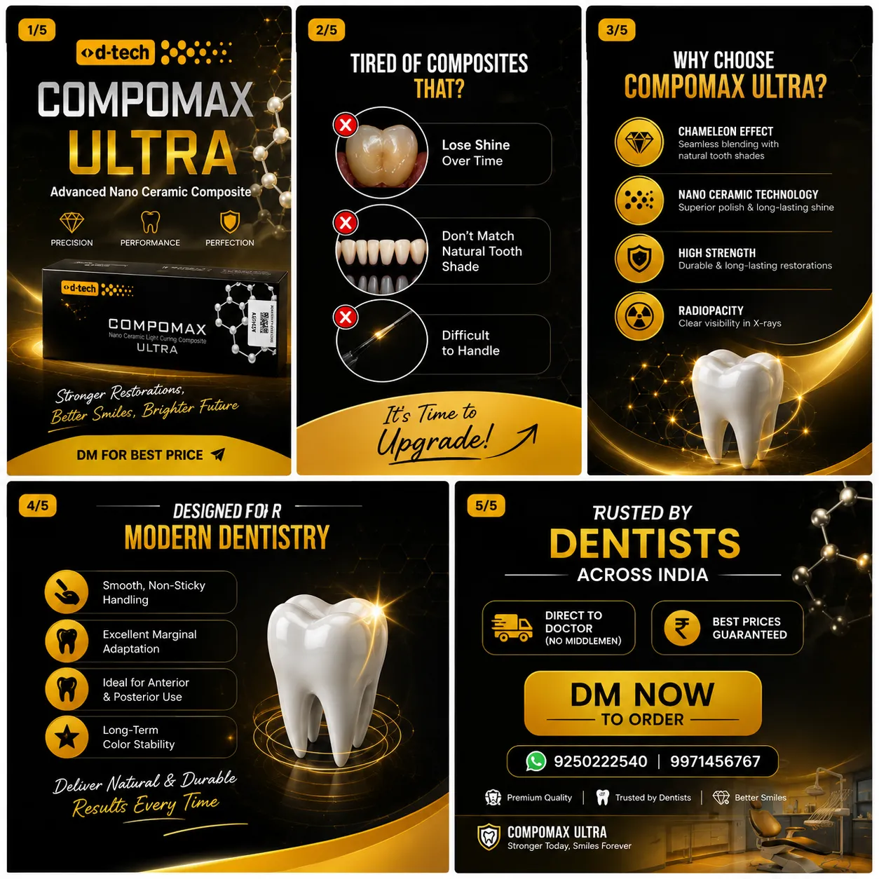 π¦·β¨ Upgrade Your Restorations with Compomax Ultra! D-tech