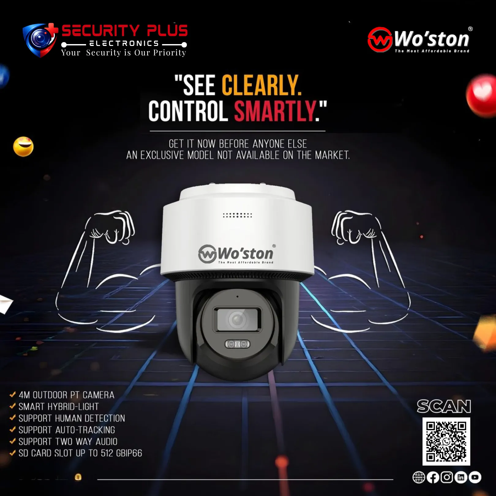 📹 See Clearly. Control Smartly. – Woston PTZ Series