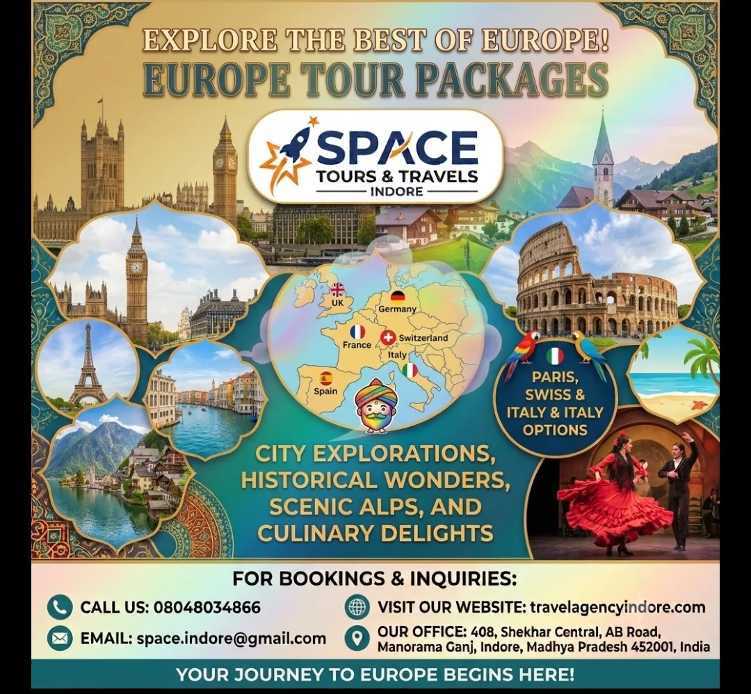 Europe Tour Packages from Indore – Explore Europe's Timeless Beauty with Space Tours And Travells