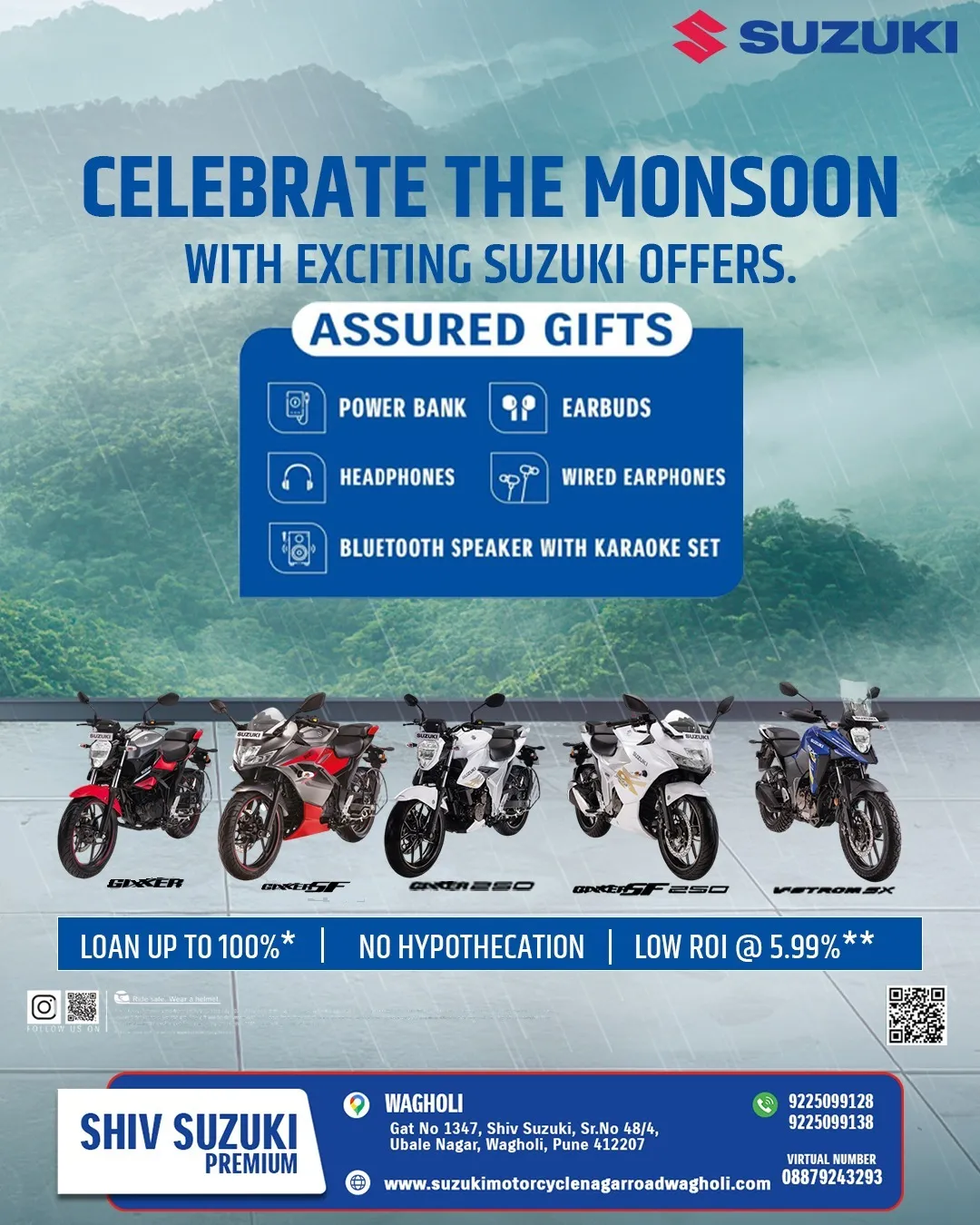 ### 🌧️ Shiv Suzuki Wagholi – Monsoon Offers 2026
Explore Suzuki's complete lineup, including the...