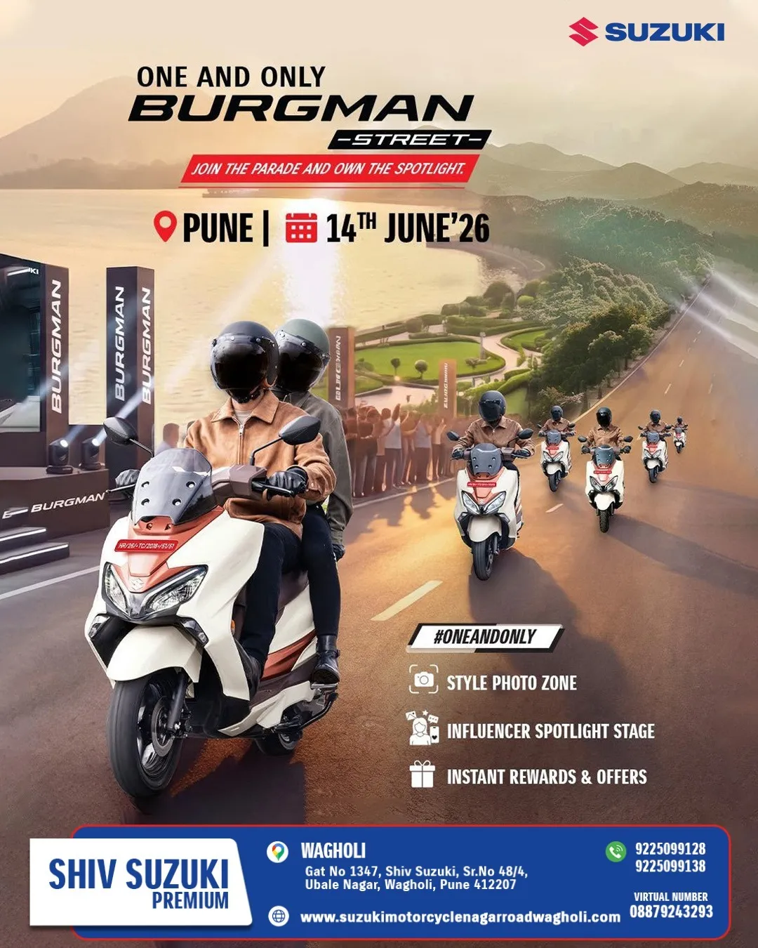 Celebrate the monsoon with unbeatable offers at Shiv Suzuki Wagholi. Whether you're looking for a st...