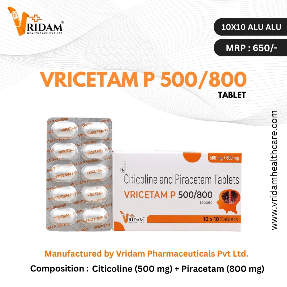 Check out our Product Range : VRICETAM - P 500/800 TABLET