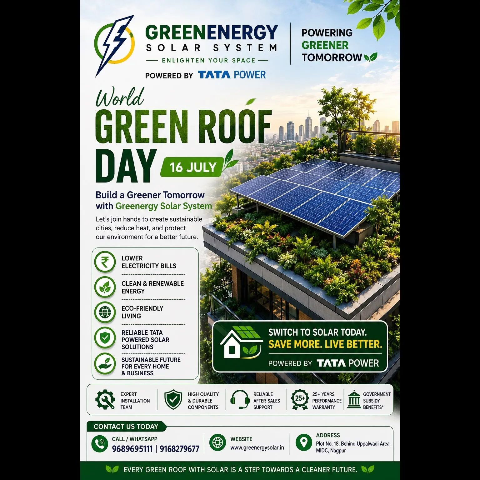 World Green Roof Day | 16 July 🌿
A greener roof means a cleaner, cooler, and more sustainable futu...