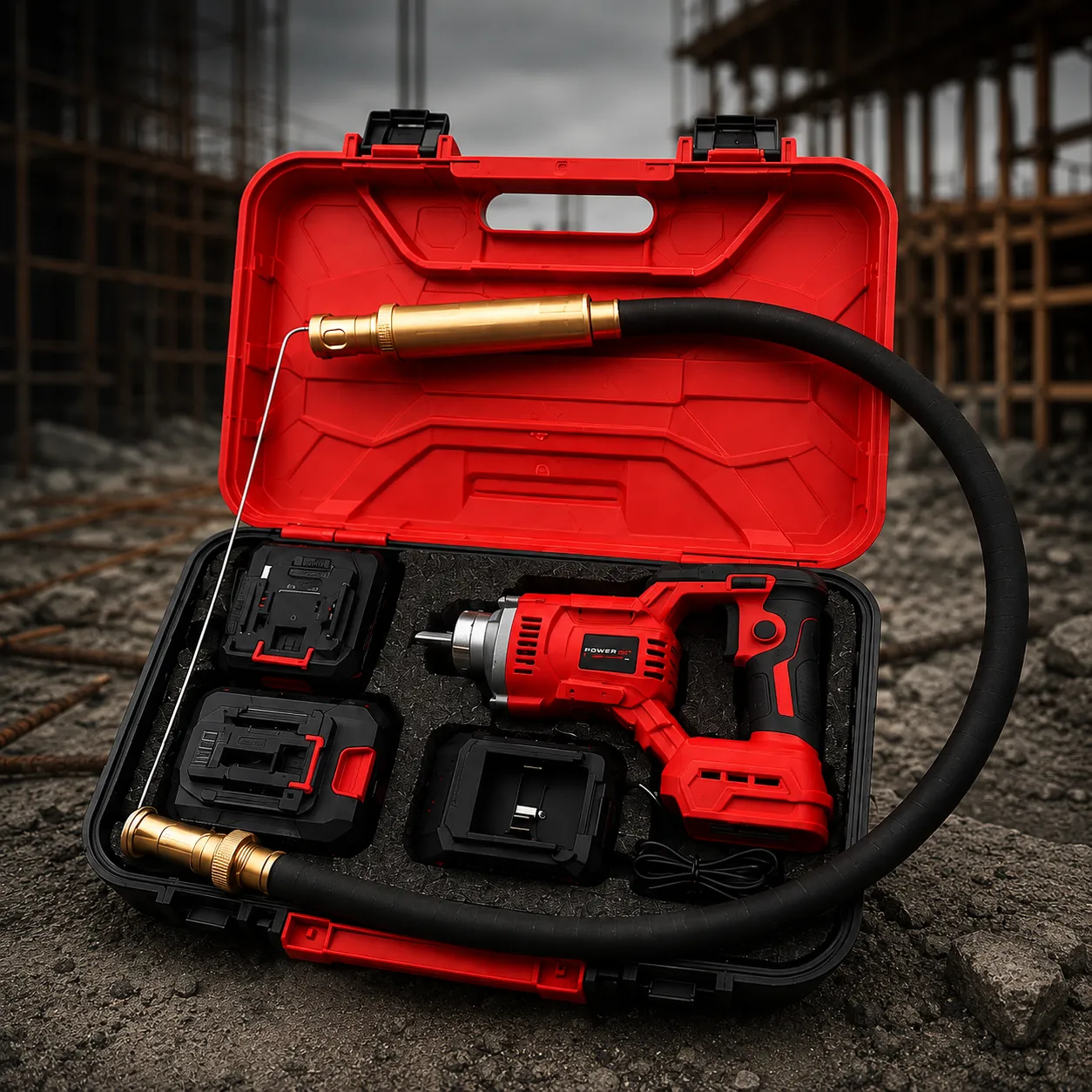 Battery Operated Concrete Vibrator – Powerful Cordless Concrete Compaction Solution |S. M. Equipment
