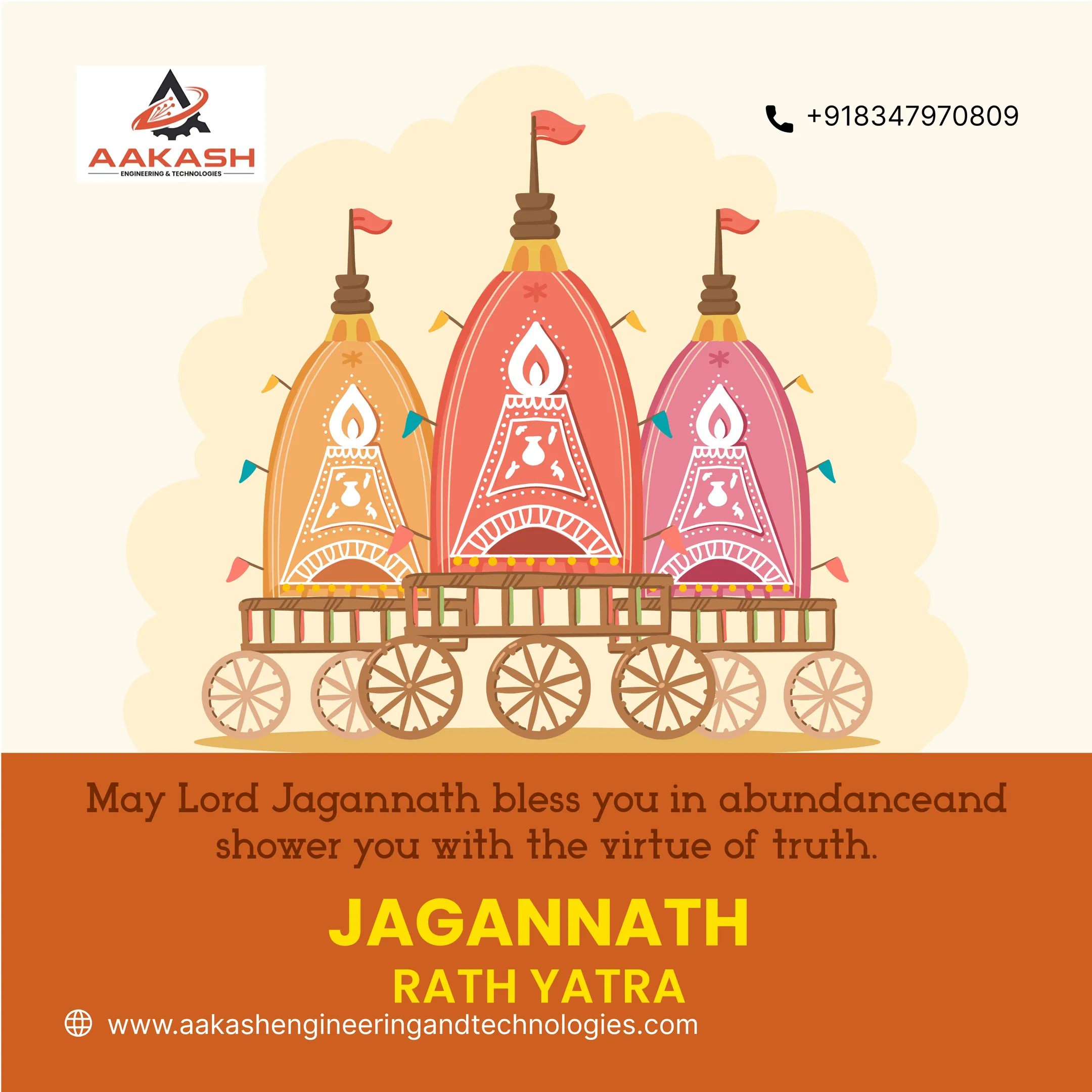 🚩🙏 Happy Jagannath Rath Yatra! May the divine blessings of Lord Jagannath guide your path with pea...