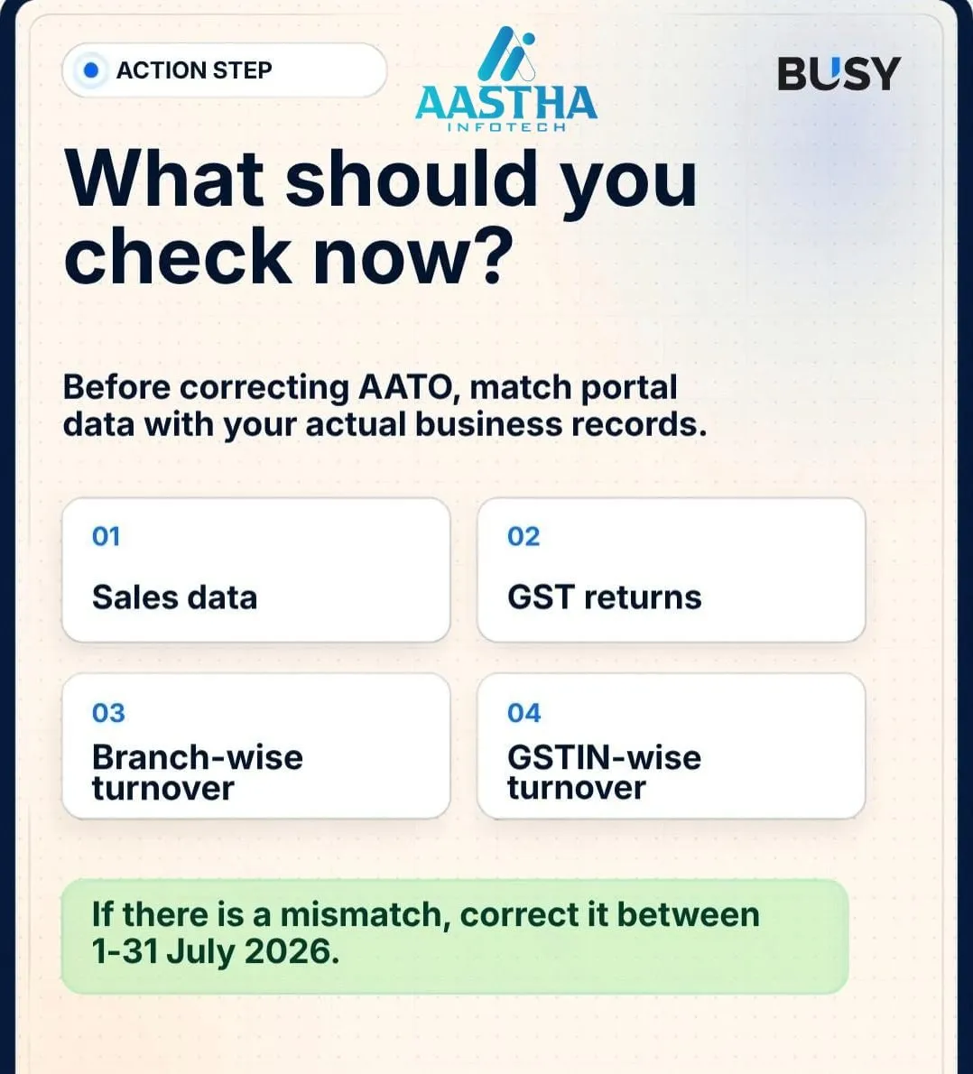 what should you check now?