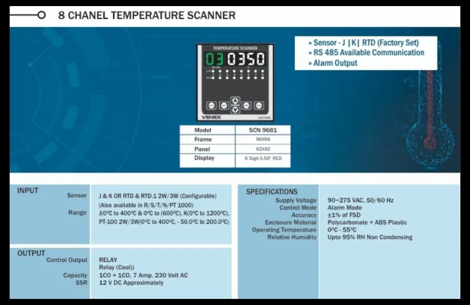 8 CHANEL TEMPERATURE SCANNER