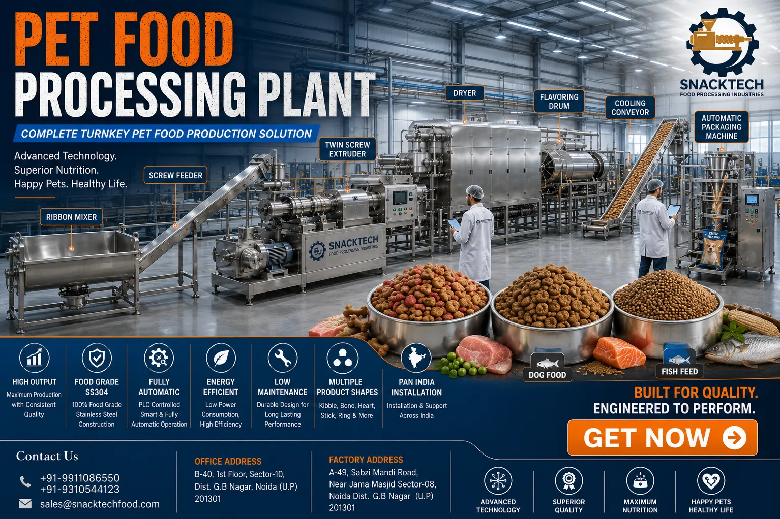 Pet Food Processing Plant Manufacturer in India