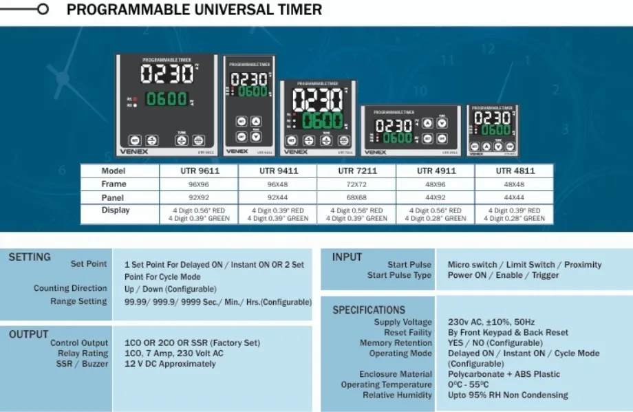 PROGRAMMABLE UNIVERSAL TIMER