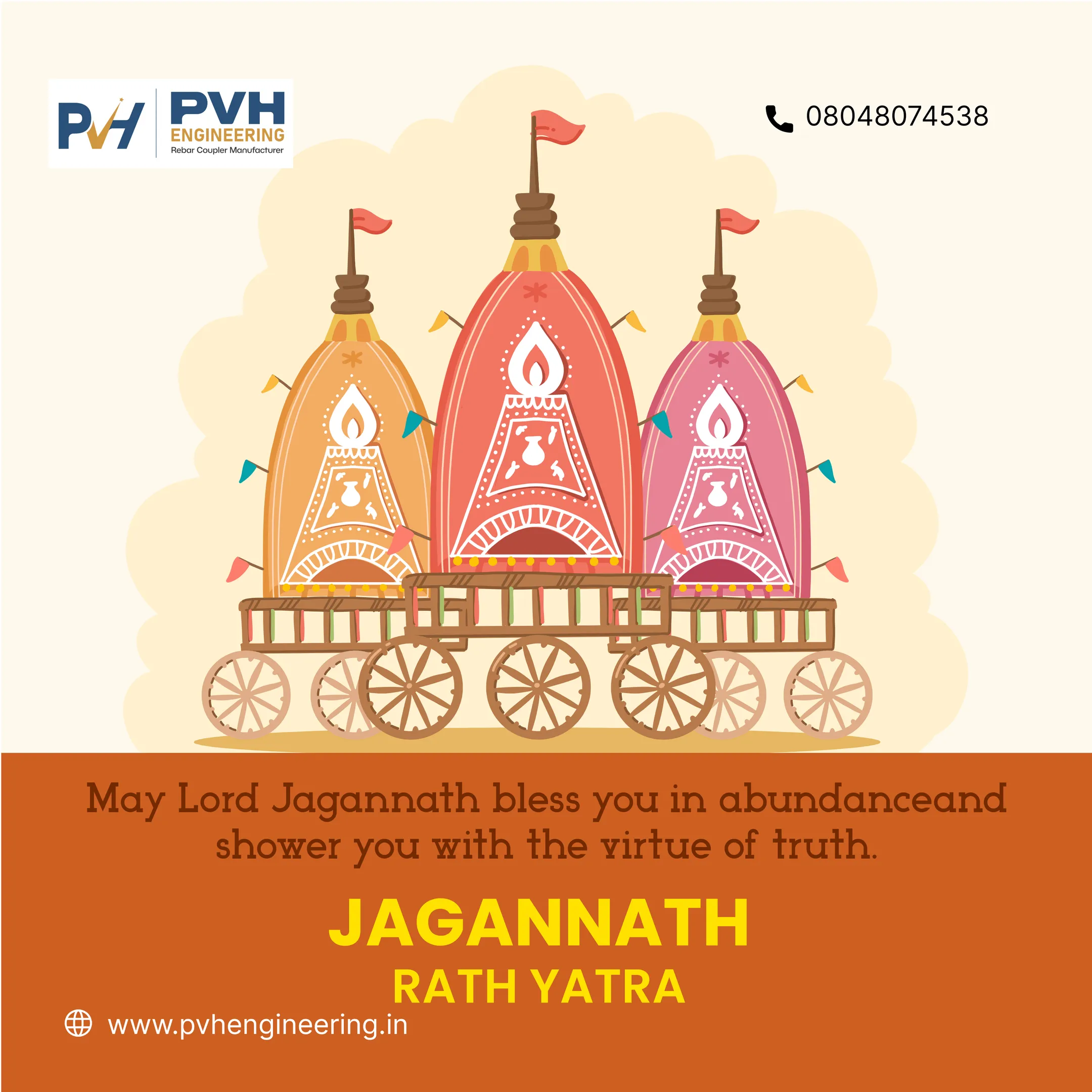 ๐ฉ๐ Happy Jagannath Rath Yatra! May the divine blessings of Lord Jagannath guide your path with pea...