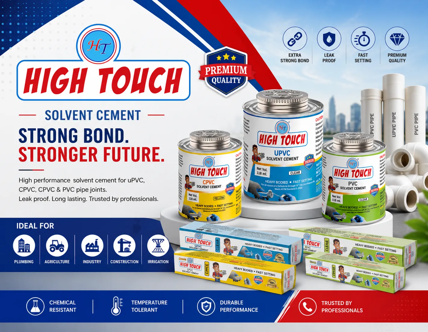 CPVC Pipe Adhesive Manufacturer in Ahmedabad – Premium Quality Supply Across Gujarat & India
