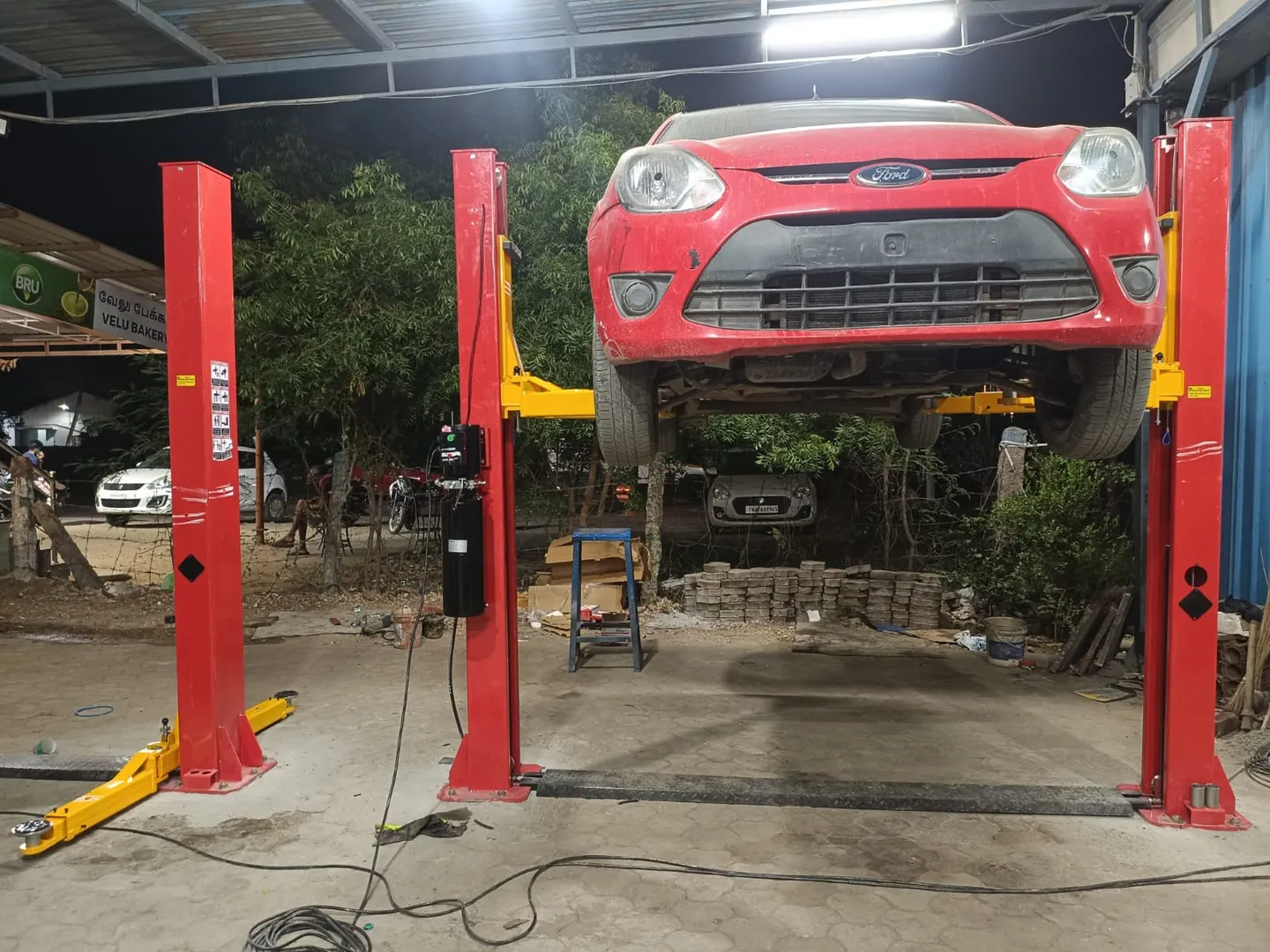 GMS Engineering Proud to Announce Double Post Mechanical lift Base Plate Installed Coimbatore