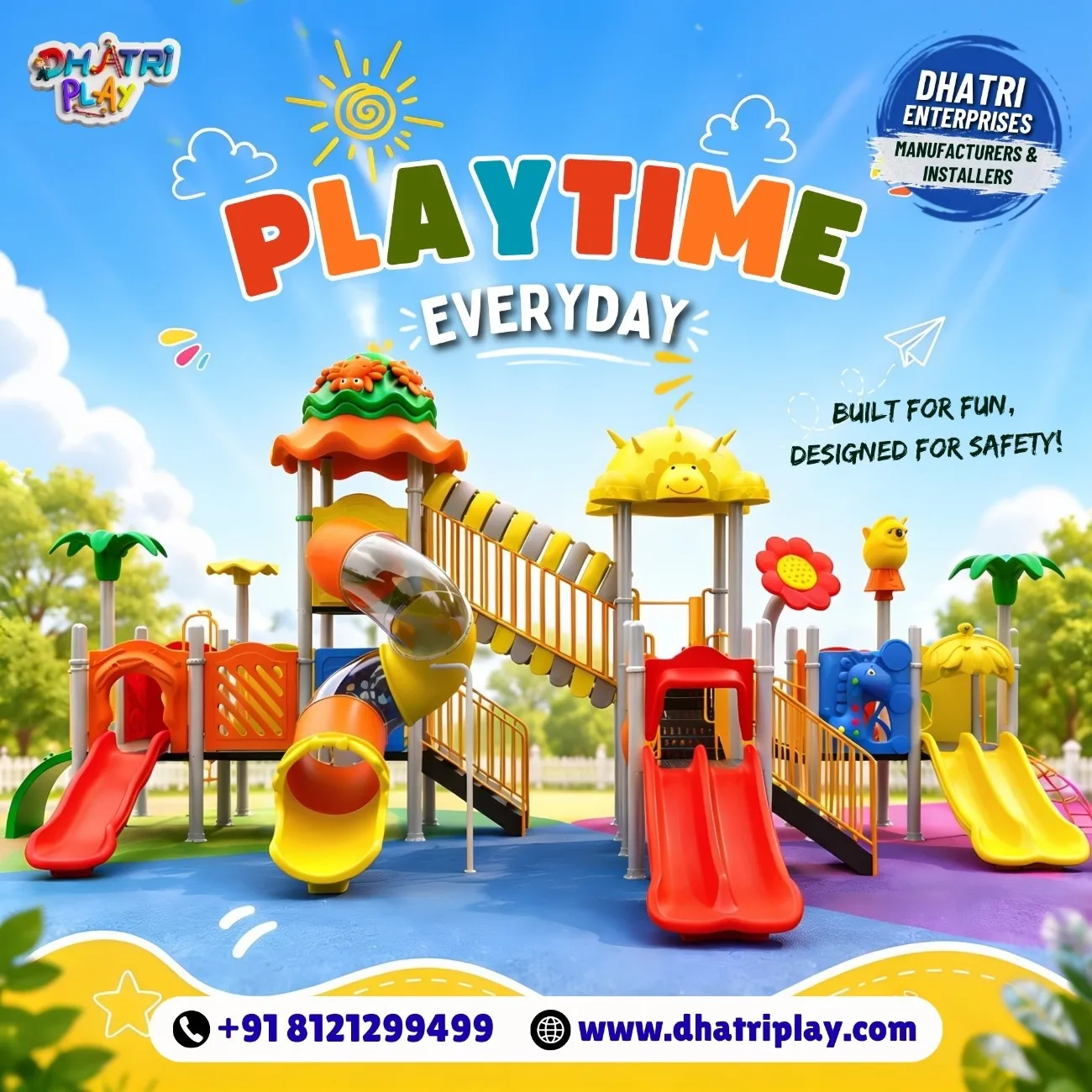 Children's Outdoor Playground Equipment Manufacturer in India | Multi Play Systems for Schools, Park