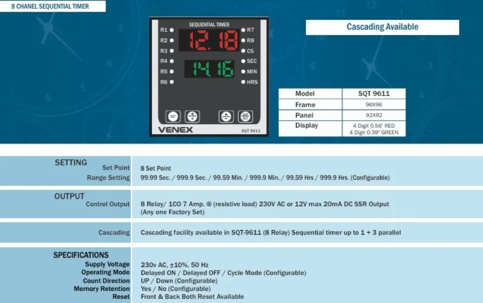 8 CHANEL SEQUENTIAL TIMER