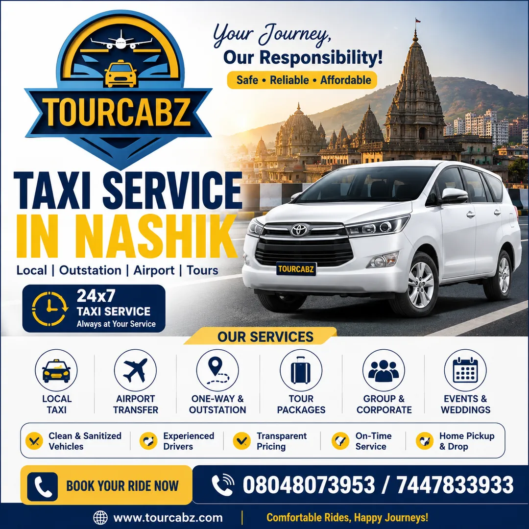 Taxi Service in Nashik – Affordable, Reliable & 24/7 Cab Booking | TourCabzLooking for a trusted tax...
