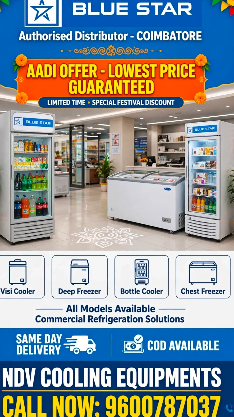 Ndv Cooling Equipments | Blue Star Authorised Commercial Visi Cooler Dealers In Coimbatore