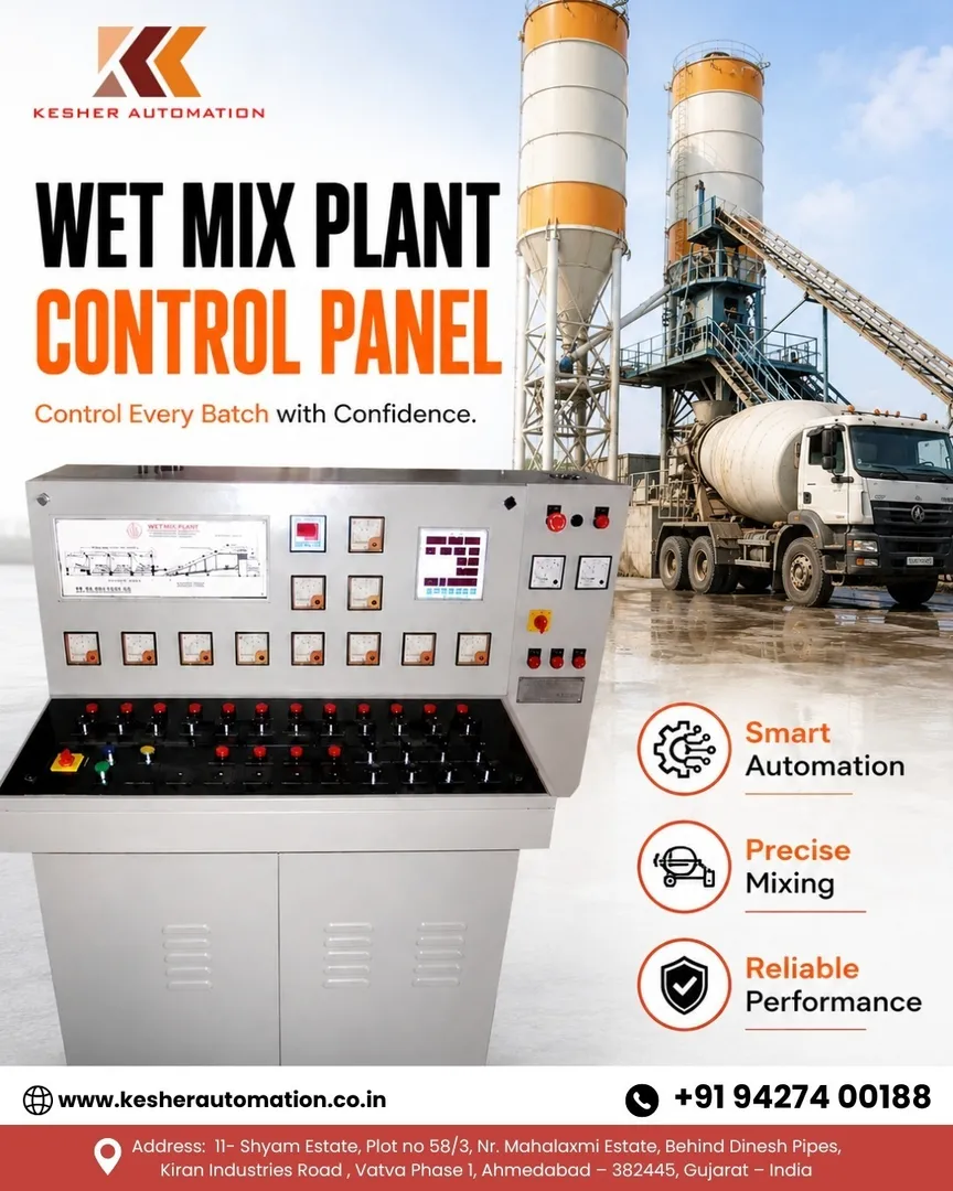 Wet Mix Plant Control Panel in Ahmedabad | KESHER AUTOMATION