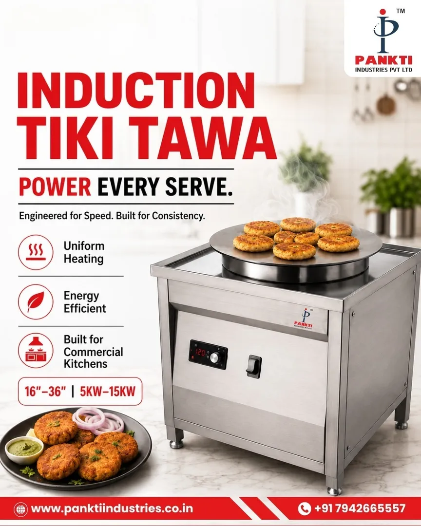 Premium Induction Tiki Tawa Manufacturer in Ahmedabad | PANKTI INDUSTRIES PVT. LTD.