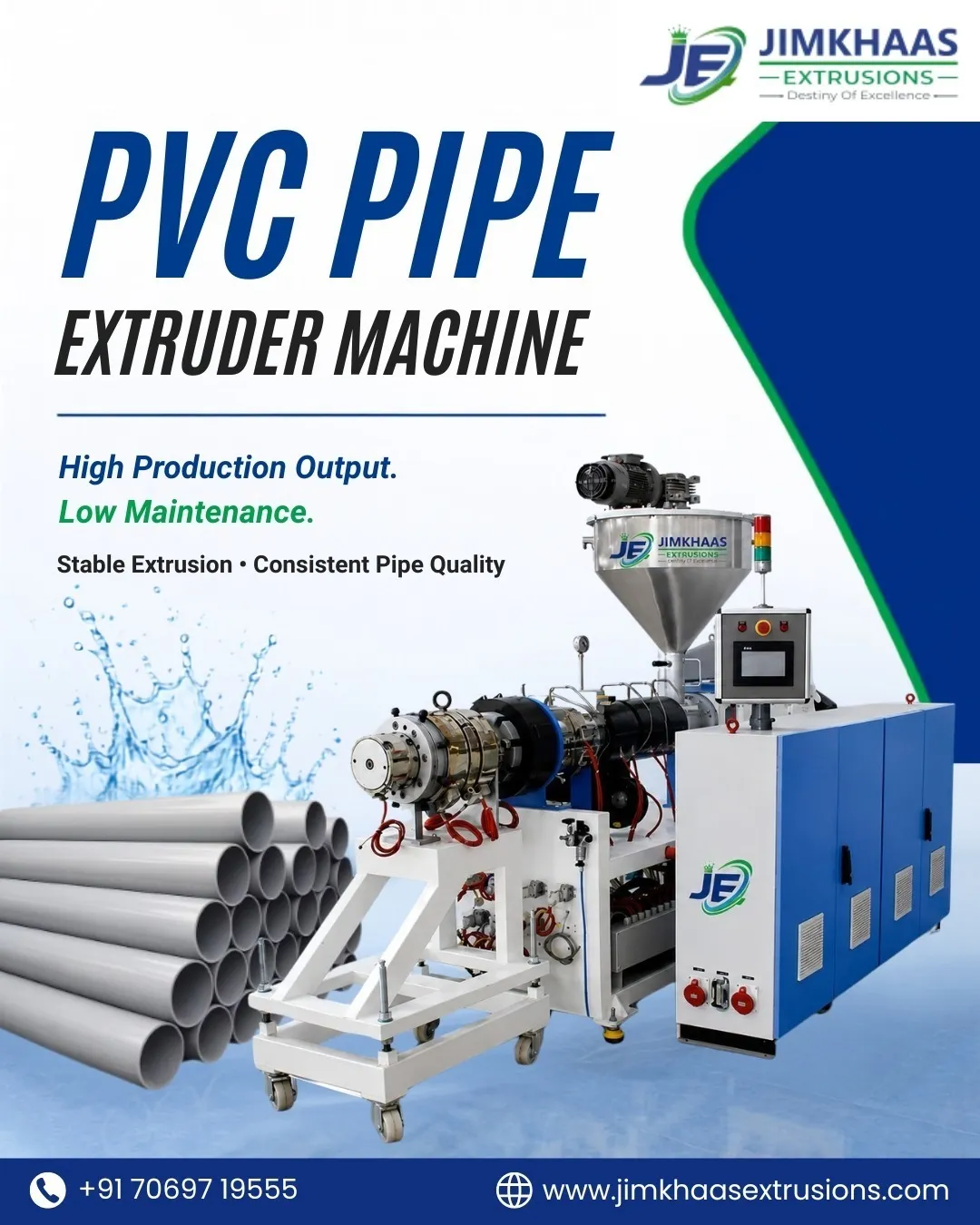 PVC Pipe Machine Manufacturer in Ahmedabad| JIMKHAAS EXTRUSIONS