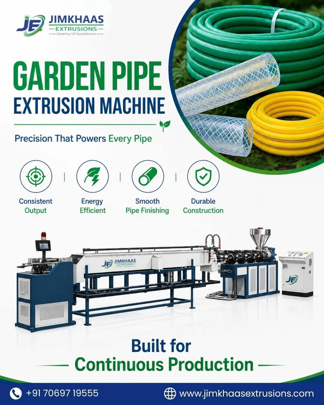 Garden Pipe Extrusion Machine in Ahmedabad | Jimkhaas Extrusions