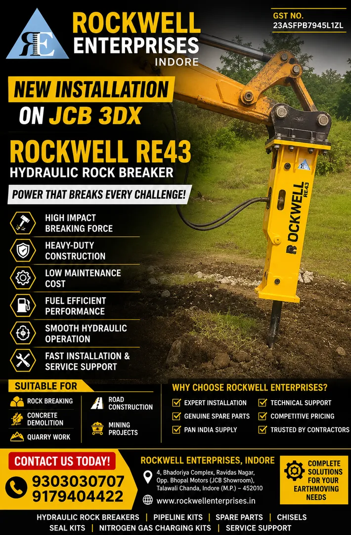 Rockwell RE43 Hydraulic Rock Breaker Installation on JCB 3DX | Professional Installation by Rockwell