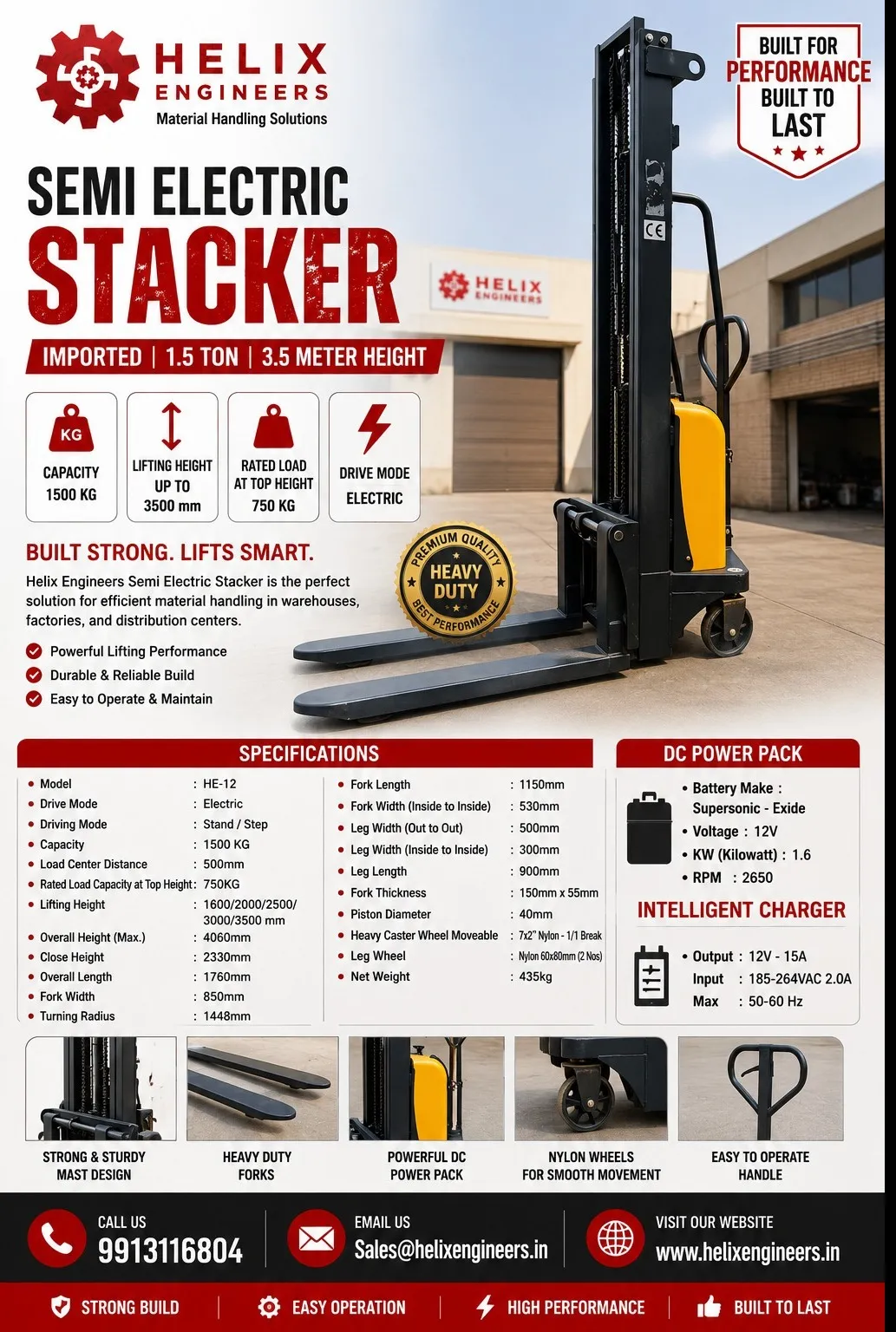 Semi Electric Stacker