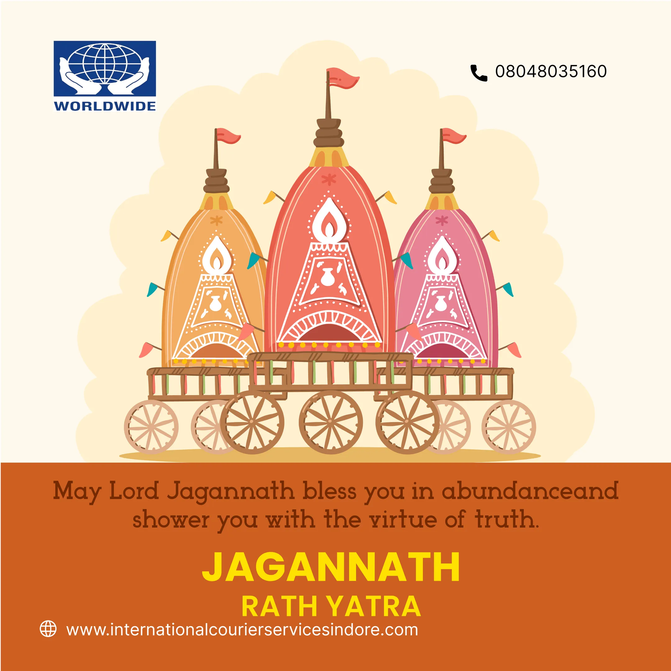 ๐ฉ๐ Happy Jagannath Rath Yatra! May the divine blessings of Lord Jagannath guide your path with pea...