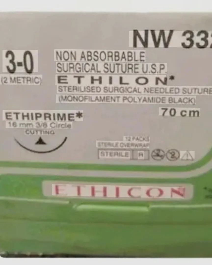 Ethilon 3-0 Round Cutting Suture – All Numbers Ethilon Sutur Available in Kalwa West