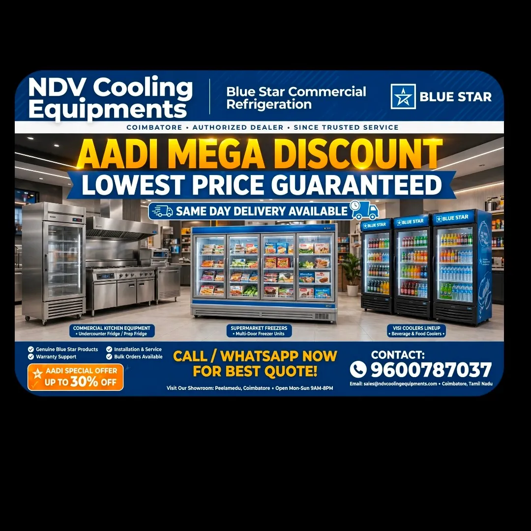 Ndv Cooling Equipments | Blue Star Authorised Commercial Visi Cooler Dealers In Coimbatore