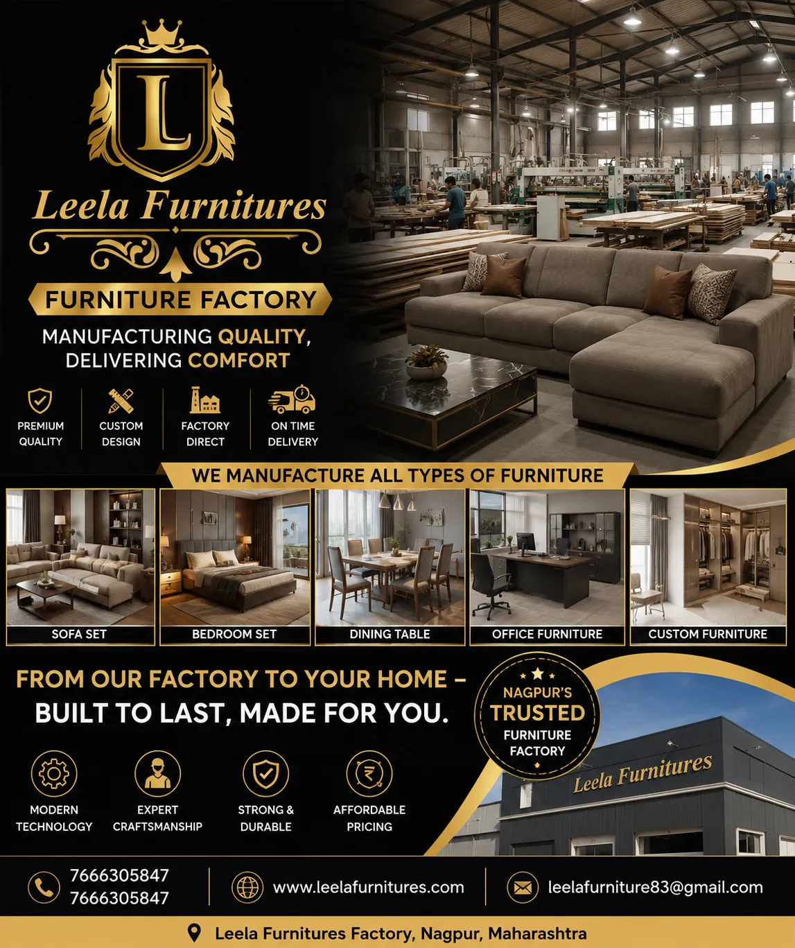 Furniture Factory in Nagpur – Leela Furnitures