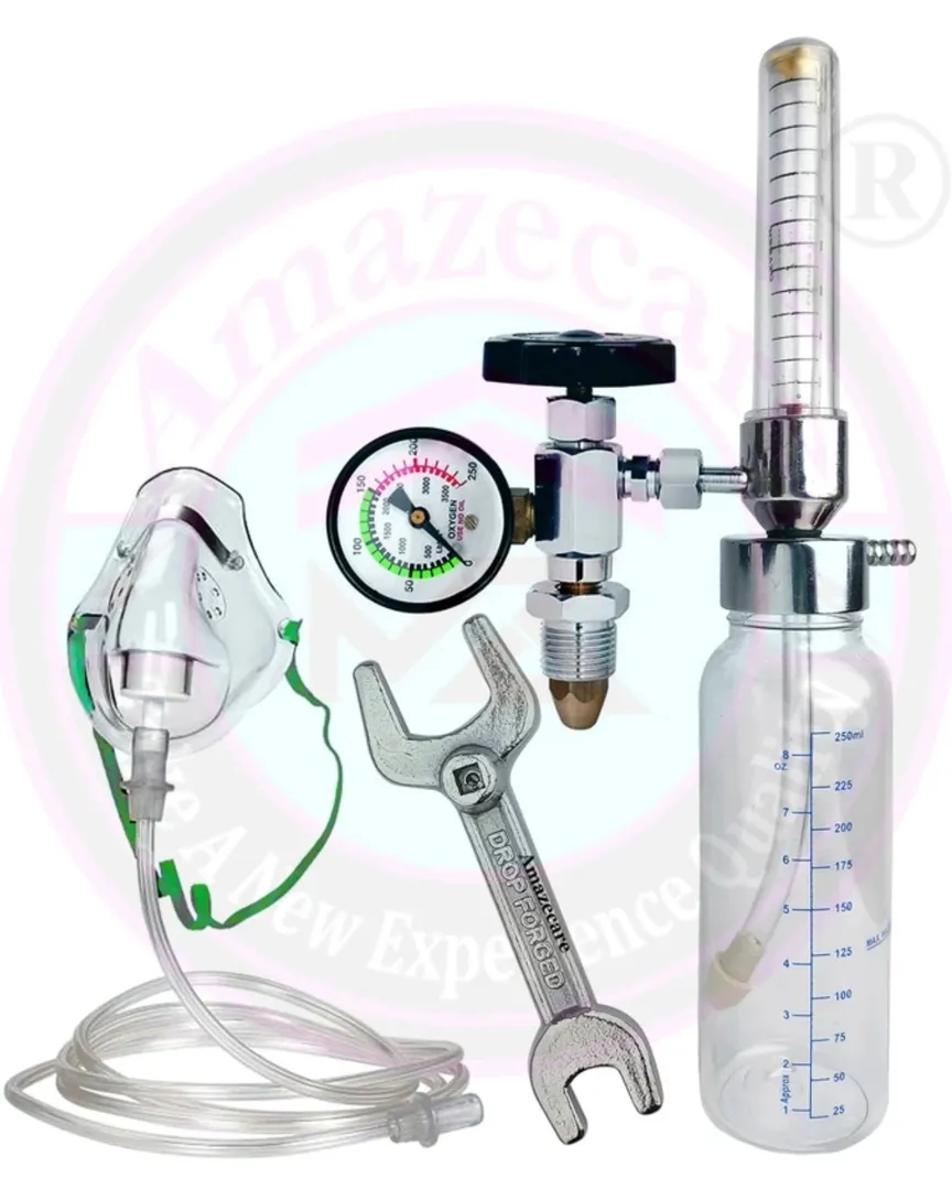 Oxygen Flowmeter with Rotameter and Humidity Bottle – Available in Kalwa West Near CSM Hospital kalw