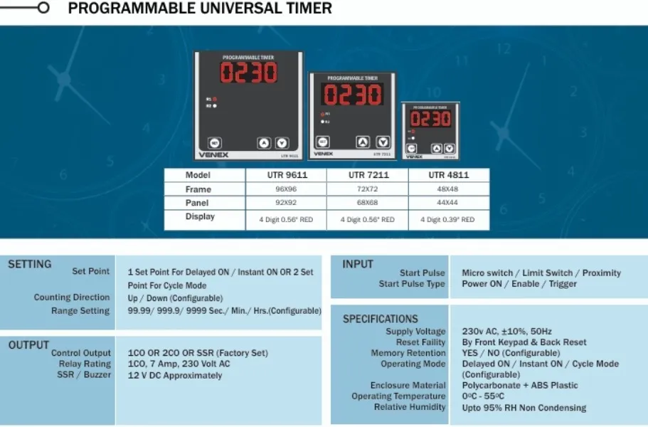 PROGRAMMABLE UNIVERSAL TIMER