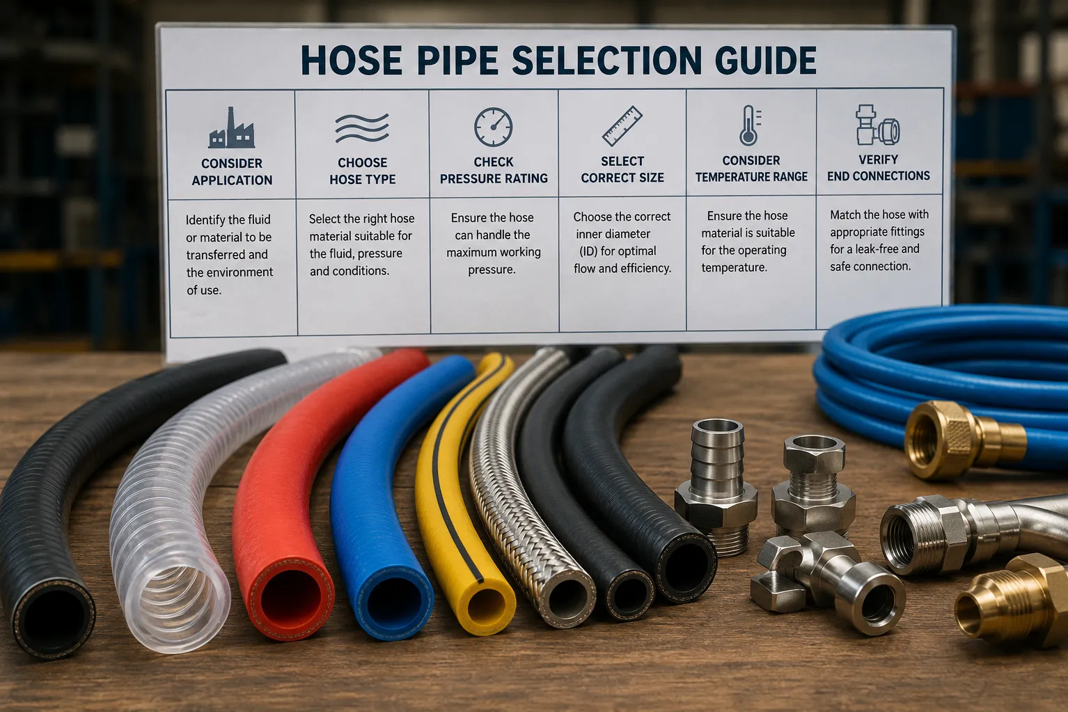 Hose Pipe Selection Guide: How to Choose the Right Industrial Hose for Reliable Performance