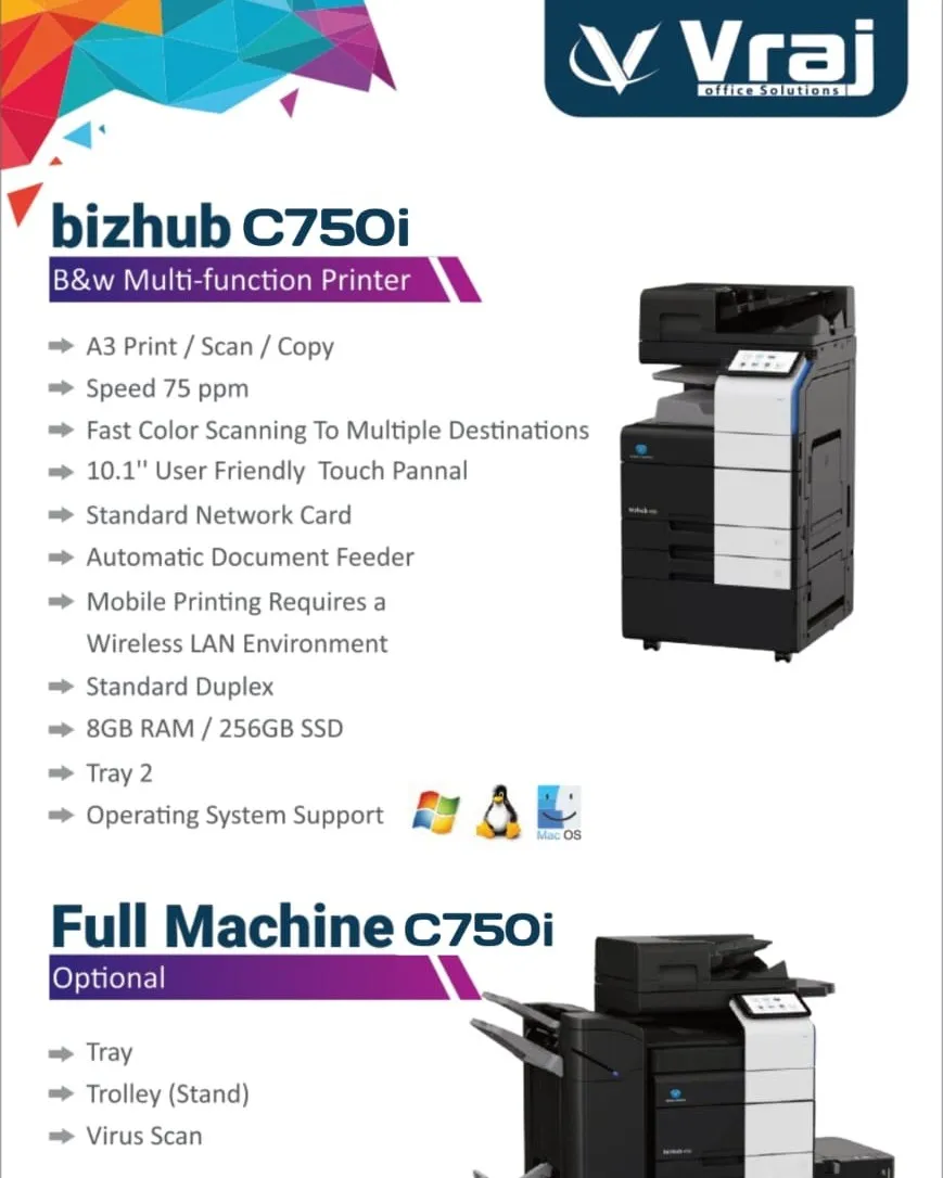 Konica Minolta bizhub 287i Rental in Botad